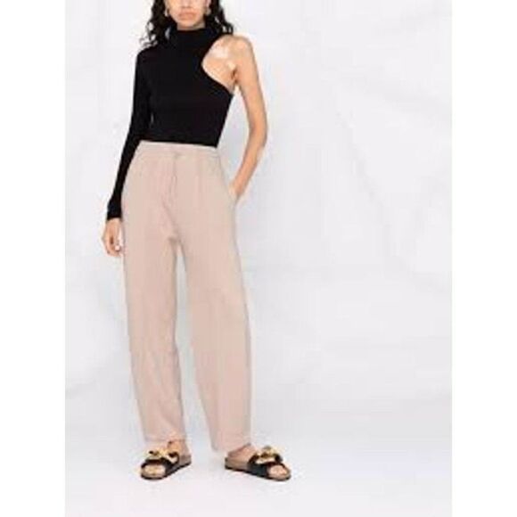 Agolde Jogging Pants Beige Comfy Cozy Joggers Sweatpants Style A179 X-Large - Picture 1 of 12
